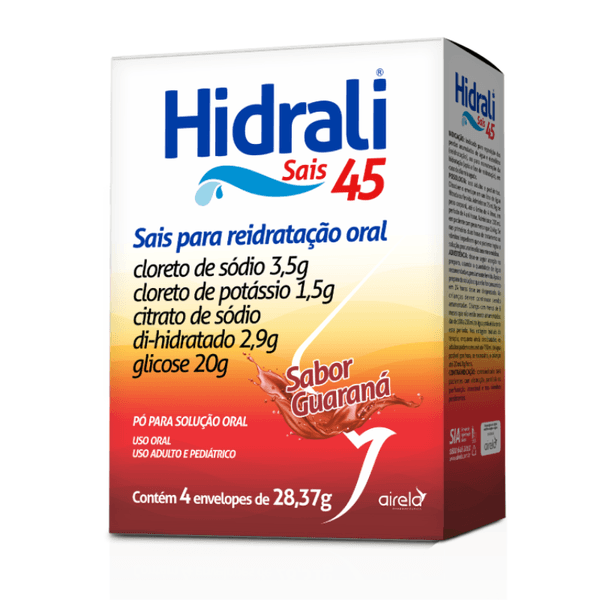 Hidrali Sais 45 Guarana Com 4 Envelopes de 28.97g